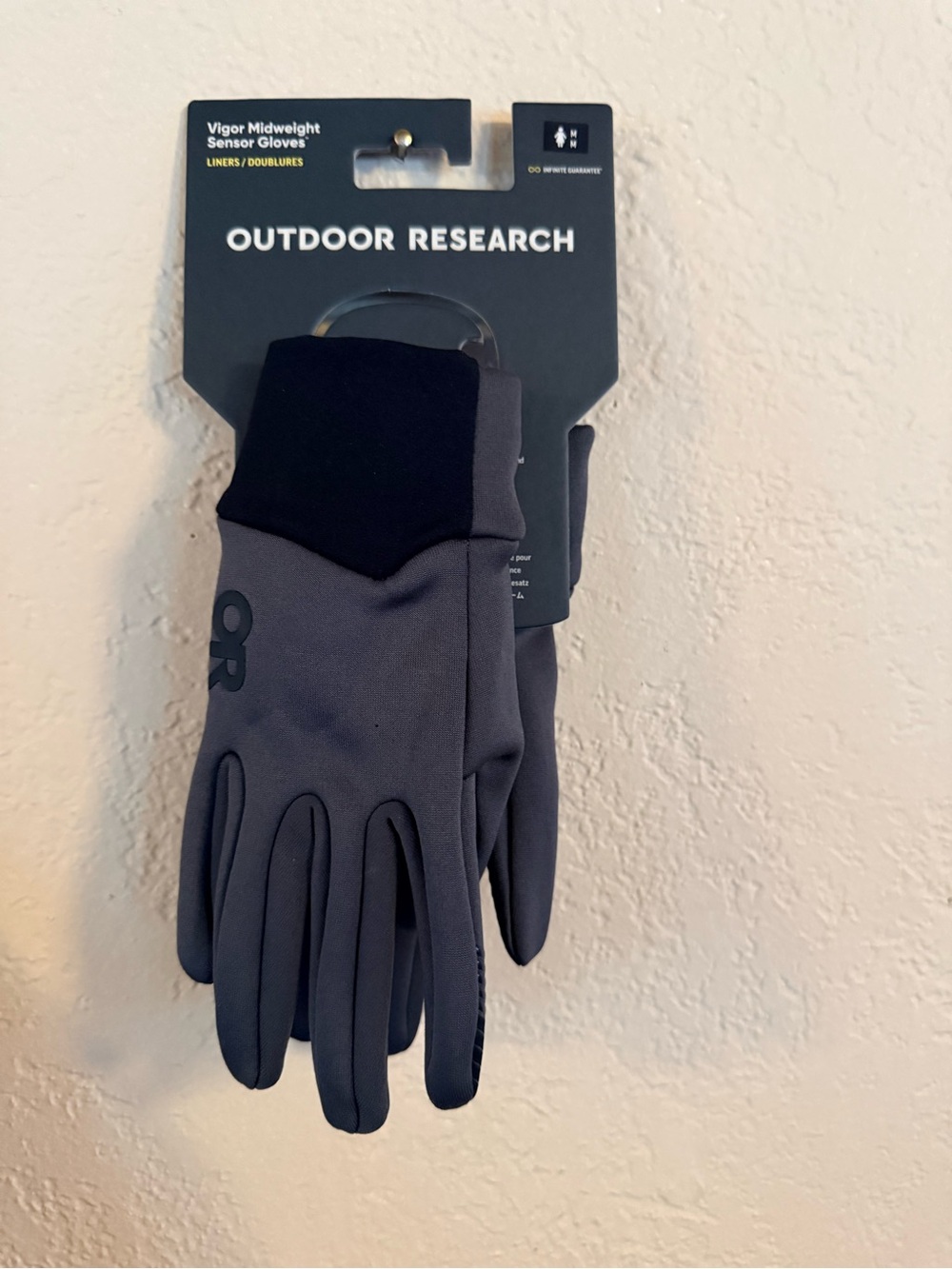 NWT Outdoor Research Women’s Vigor Midweight Sensor Gloves — Gray/Black